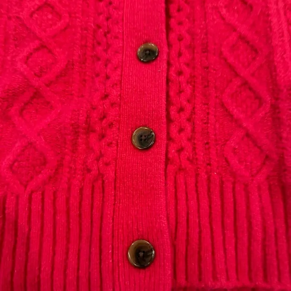 Donegal long cable-knit cardigan sweater - Picture 3 of 4